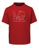 Australian Frill Neck Lizard Childrens T-Shirt (Dark Red)
