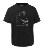 Line Art Cockatoo T-Shirt (Black, Childrens Sizes)