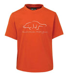 Line Art Platypus T-Shirt (Orange, Childrens Sizes)