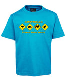 Australian Animal Road Signs Childrens T-Shirt (Aqua)