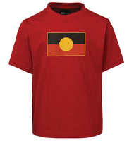 Aboriginal Flag Childrens T-Shirt (Dark Red)