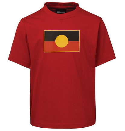 Aboriginal Flag Childrens T-Shirt (Dark Red)