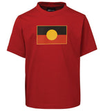 Aboriginal Flag Childrens T-Shirt (Dark Red)