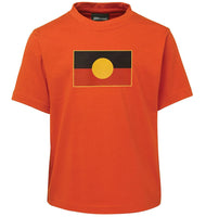 Aboriginal Flag Childrens T-Shirt (Orange)