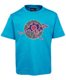 Kangaroo Spirit Childrens T-Shirt by Meleisa Cox (Aqua)