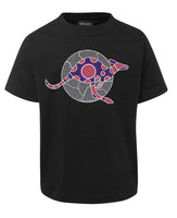 Kangaroo Spirit Childrens T-Shirt by Meleisa Cox (Black)