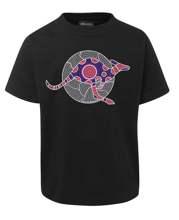 Kangaroo Spirit Childrens T-Shirt by Meleisa Cox (Black)