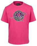 Kangaroo Spirit Childrens T-Shirt by Meleisa Cox (Hot Pink)