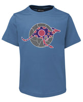 Kangaroo Spirit Childrens T-Shirt by Meleisa Cox (Indigo)