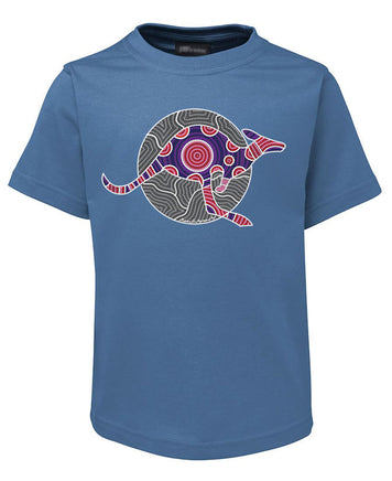 Kangaroo Spirit Childrens T-Shirt by Meleisa Cox (Indigo)