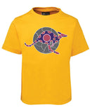 Kangaroo Spirit Childrens T-Shirt by Meleisa Cox (Golden Yellow)