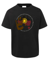 Acknowledgement of Country Aboriginal Flag Childrens T-Shirt (Black)