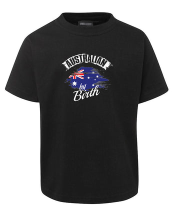 Australian by Birth Childrens Australian Flag T-Shirt (Black)