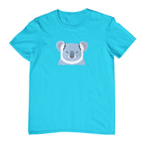 Koala Face Childrens T-Shirt (Aqua)