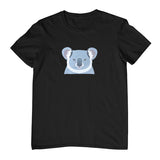 Koala Face Childrens T-Shirt (Black)