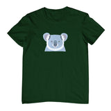 Koala Face Childrens T-Shirt (Bottle Green)