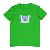 Koala Face Childrens T-Shirt (Emerald Green)