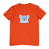 Koala Face Childrens T-Shirt (Orange)