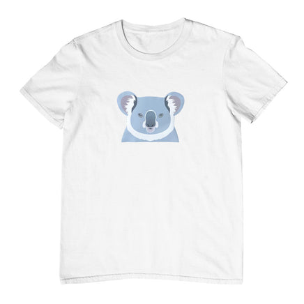 Koala Face Childrens T-Shirt (White)