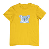 Koala Face Childrens T-Shirt (Yellow Gold)