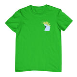 White Cockatoo Head Left Chest Childrens T-Shirt (Emerald Green)