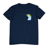White Cockatoo Head Left Chest Childrens T-Shirt (Jr Navy)