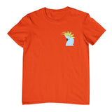 White Cockatoo Head Left Chest Childrens T-Shirt (Orange)
