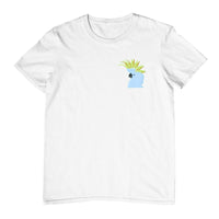 White Cockatoo Head Left Chest Childrens T-Shirt (White)