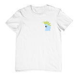 White Cockatoo Head Left Chest Childrens T-Shirt (White)