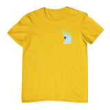 White Cockatoo Head Left Chest Childrens T-Shirt (Yellow Gold)