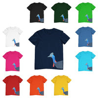 Cassowary Head Side Print Childrens T-Shirt (Various Colours)