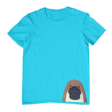 Platypus Head Hem Print Childrens T-Shirt (Aqua)