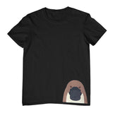 Platypus Head Hem Print Childrens T-Shirt (Black)