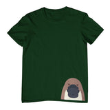 Platypus Head Hem Print Childrens T-Shirt (Bottle Green)