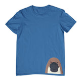 Platypus Head Hem Print Childrens T-Shirt (Indigo)