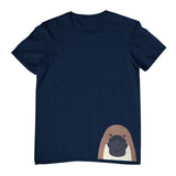 Platypus Head Hem Print Childrens T-Shirt (Jr Navy)