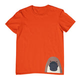 Platypus Head Hem Print Childrens T-Shirt (Orange)