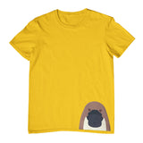 Platypus Head Hem Print Childrens T-Shirt (Yellow Gold)