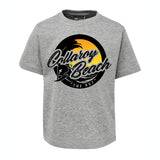 Collaroy Beach Surf "The Roy" Logo Childrens T-Shirt (Grey Marle, Shortsleeve)