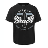 Dee Why Beach Swim Surf Stroll Childrens T-Shirt (Black, Shortsleeve)