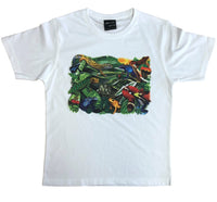 Frogs & Reptiles Childrens T-Shirt (White)