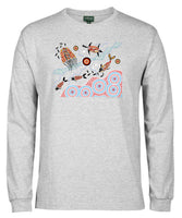 Indigenous Art Water Dreaming Longsleeve T-Shirt by Wayne Thomas Maynard (Snow Marle)