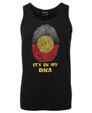 Aboriginal Flag It's In My DNA Mens Singlet (Black)