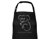 Close-up of Australian Koala Souvenir BBQ Apron (Black)