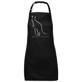 Australian Kangaroo Souvenir BBQ Apron (Black)