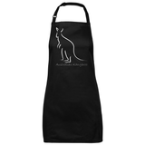 Australian Kangaroo Souvenir BBQ Apron (Black)