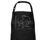 Close-up of Australian Frilled Neck Lizard Souvenir BBQ Apron (Black)