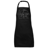 Australian Frilled Neck Lizard Souvenir BBQ Apron (Black)