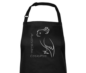 Close-Up of Australian Cockatoo Souvenir BBQ Apron (Black)