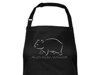 Close-up of Australian Wombat Souvenir BBQ Apron (Black)
